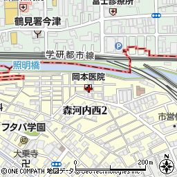 岡本医院周辺の地図