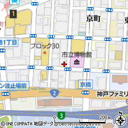 旧神戸居留地十五番館周辺の地図