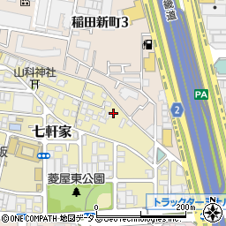 大阪府東大阪市七軒家周辺の地図
