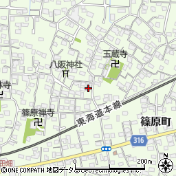 静岡県浜松市中央区篠原町3991周辺の地図