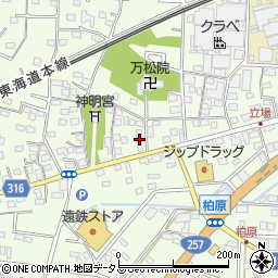 静岡県浜松市中央区篠原町1158周辺の地図