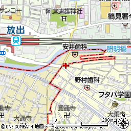 鳥貴族 放出店周辺の地図