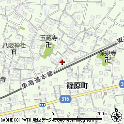 静岡県浜松市中央区篠原町3884周辺の地図