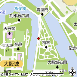 大阪府大阪市中央区大阪城周辺の地図