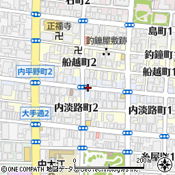 大阪府大阪市中央区内平野町周辺の地図