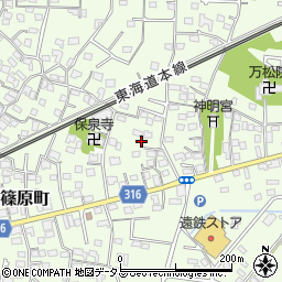 静岡県浜松市中央区篠原町3789周辺の地図