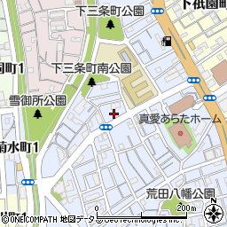 兵庫県神戸市兵庫区荒田町3丁目83周辺の地図