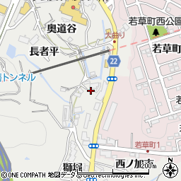 兵庫県神戸市須磨区車口道谷周辺の地図