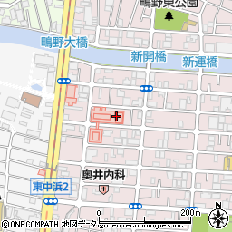 大阪府大阪市城東区東中浜1丁目6周辺の地図