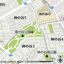 兵庫県神戸市須磨区神の谷周辺の地図