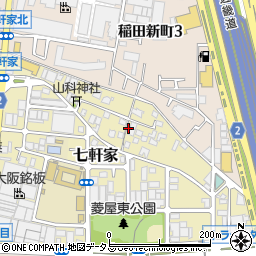 大阪府東大阪市七軒家10-25周辺の地図