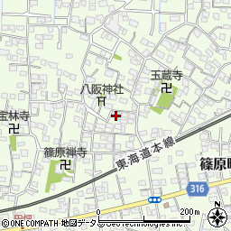 静岡県浜松市中央区篠原町3992周辺の地図