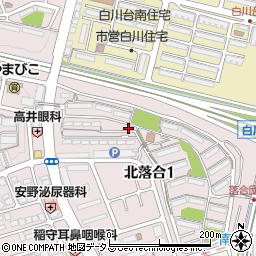 兵庫県神戸市須磨区北落合1丁目周辺の地図