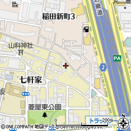 大阪府東大阪市七軒家11-21周辺の地図