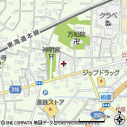 静岡県浜松市中央区篠原町1161周辺の地図