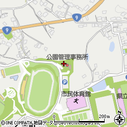 益田市弓道場周辺の地図