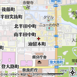 奈良県奈良市南半田東町周辺の地図