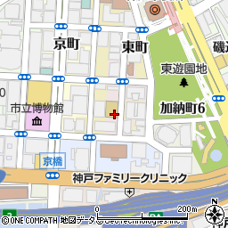兵庫県神戸市中央区伊藤町周辺の地図