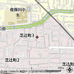 奈良県奈良市芝辻町3丁目周辺の地図