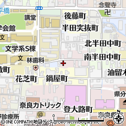 奈良県奈良市南半田西町22周辺の地図