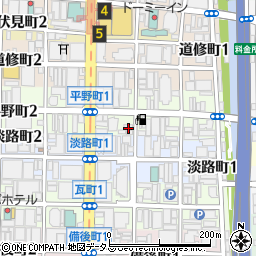 薩摩地鶏と炭火焼 万喜鶏 堺筋本町店周辺の地図