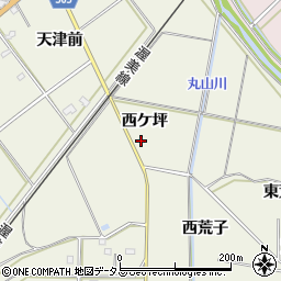 愛知県豊橋市杉山町西ケ坪周辺の地図