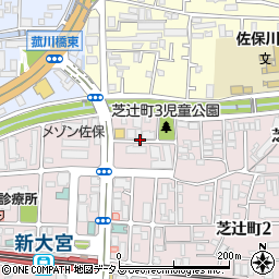 奈良県奈良市芝辻町3丁目9周辺の地図