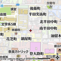 奈良県奈良市南半田西町22-1周辺の地図