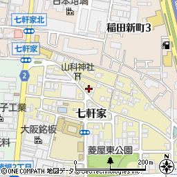 大阪府東大阪市七軒家9-18周辺の地図