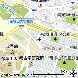 帝塚山ガーデンハイツ５棟周辺の地図