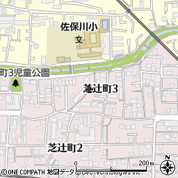 奈良県奈良市芝辻町3丁目6周辺の地図