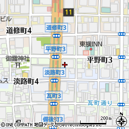 あいおいニッセイ同和損害保険株式会社近畿損害サービス第一部大阪第一サービスセンター周辺の地図