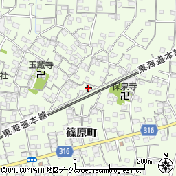 静岡県浜松市中央区篠原町3887周辺の地図