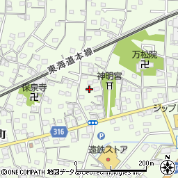 静岡県浜松市中央区篠原町1177周辺の地図