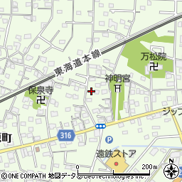 静岡県浜松市中央区篠原町1178周辺の地図