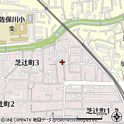 奈良県奈良市芝辻町3丁目4周辺の地図