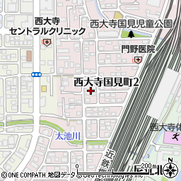 奈良県奈良市西大寺国見町2丁目12周辺の地図