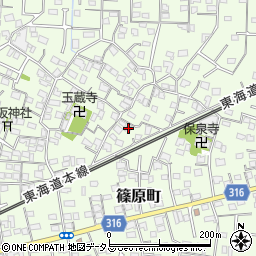 静岡県浜松市中央区篠原町3886周辺の地図