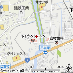 島根県益田市乙吉町42周辺の地図