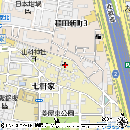 大阪府東大阪市七軒家11-12周辺の地図