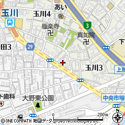セブンイレブン大阪玉川３丁目店周辺の地図