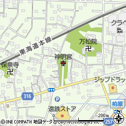 静岡県浜松市中央区篠原町1166周辺の地図
