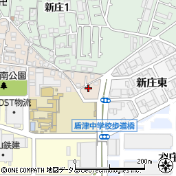 大阪府東大阪市新庄南2-10周辺の地図