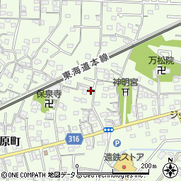 静岡県浜松市中央区篠原町3787周辺の地図