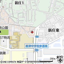 大阪府東大阪市新庄南2周辺の地図