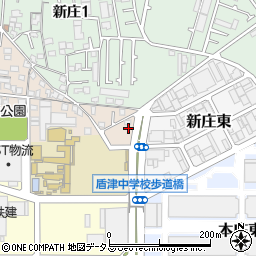 大阪府東大阪市新庄南2-17周辺の地図