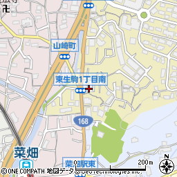 ネイルソファ　生駒店周辺の地図