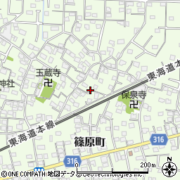 静岡県浜松市中央区篠原町3802周辺の地図