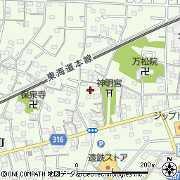 静岡県浜松市中央区篠原町1180周辺の地図