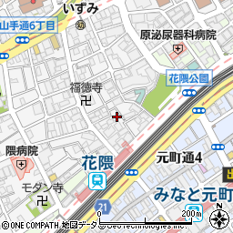 兵庫県神戸市中央区花隈町周辺の地図